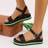 Mixed Colors Platform Sandals