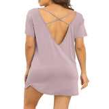 Short Sleeve Sexy Nightgown
