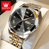 OLEVS Gold Quartz  Waterproof Luminous Watch