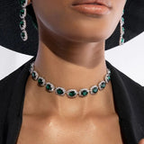 Rhinestone Collar Choker Necklace/Earrings Not Included - jackandjillsonlineshop