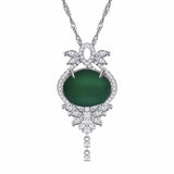 Suspension Green Pendant With Chain Necklace - jackandjillsonlineshop