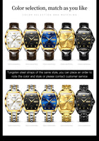 OUPINKE Sapphire Mirror Leather Strap Watch - jackandjillsonlineshop