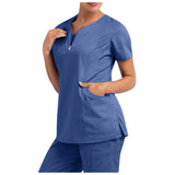 Short Sleeve V-Neck Pocket Care Worker T-Shirt - jackandjillsonlineshop