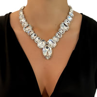 Luxury Rhinestones V Shape Choker Necklace - jackandjillsonlineshop