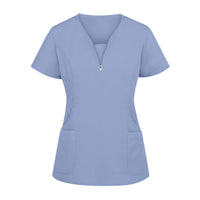 Short Sleeve V-Neck Pocket Care Worker T-Shirt - jackandjillsonlineshop