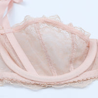 Sexy Lace Transparent 1/2 Cup Underwear Set - jackandjillsonlineshop