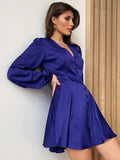 Elegant V Neck Mini Dress/2 Colors - jackandjillsonlineshop